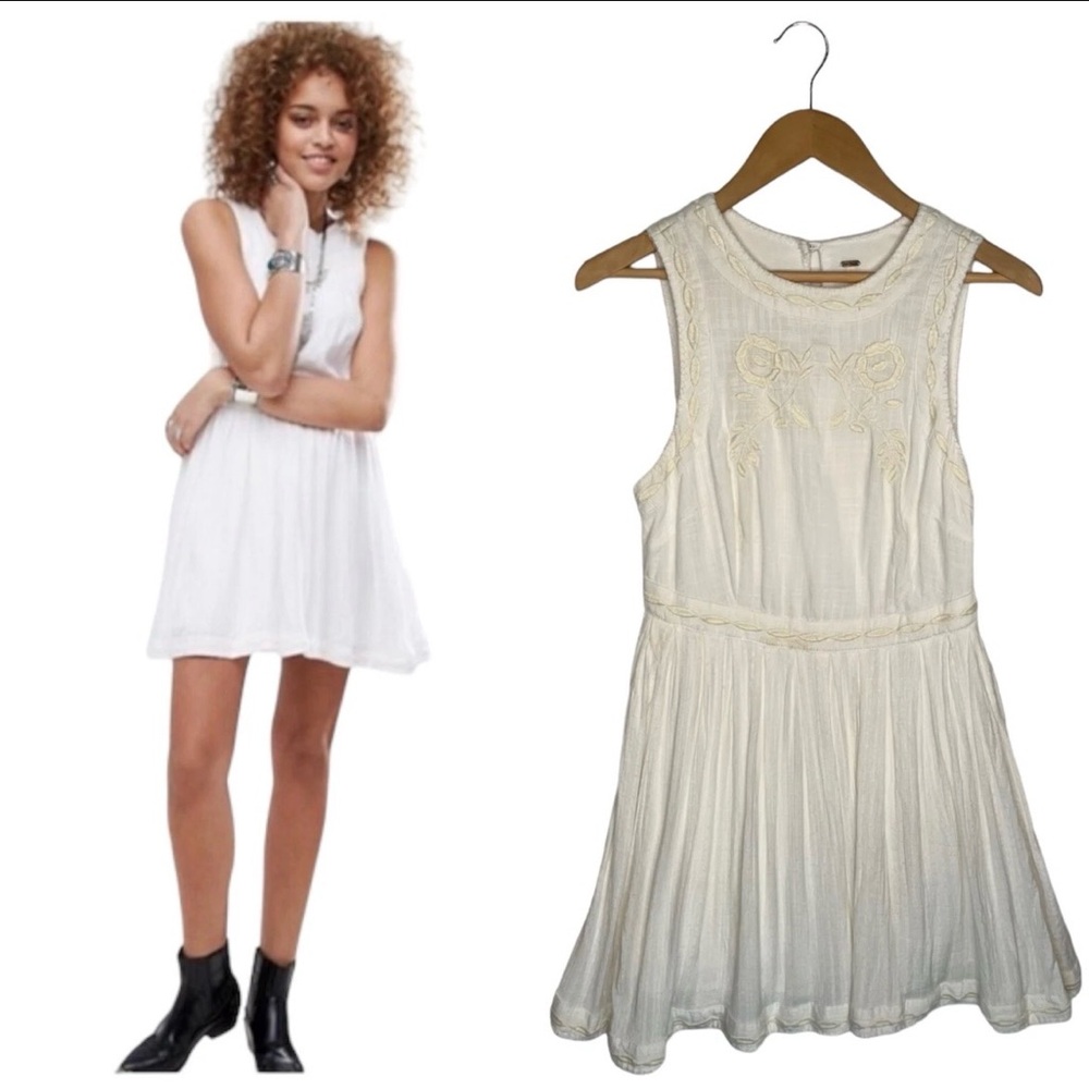 We The Free White Skater Dress